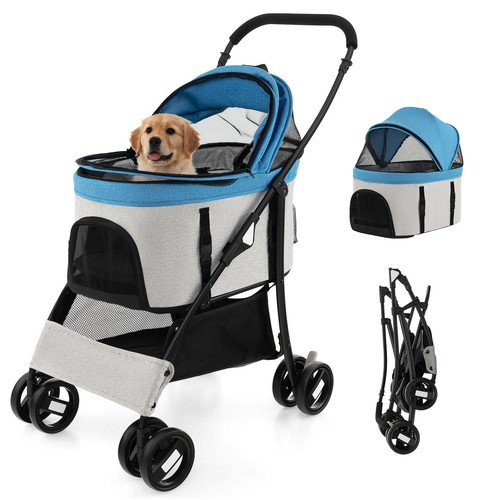 Passeggino per cani pieghevole - passeggino,