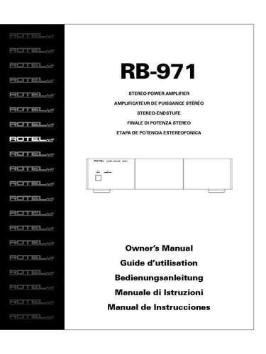 Rotel 971 amplificatore - rotel, rb-971