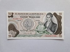 Colombia 20 Pesos Oro 1982 UNC