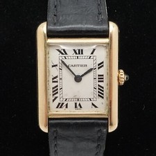 Orologio Cartier Tank Louis oro giallo 18 carati quadrante romano quarzo - 21 mm x 28 mm