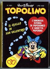 [500] TOPOLINO ed. Mondadori 1988 n. 1681 stato Edicola