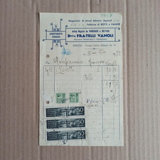 1949 Ditta Fratelli Vanoli Magazzino Attrezzi Agricoli Vercelli Fattura L076