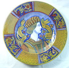 PIATTO DA PARATA CERAMICA MAIOLICA LUSTRO GUALDO TADINO GIORGIO ANDREOLI GUBBIO