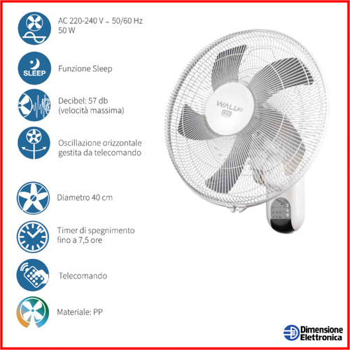 Ventilatore parete cm - 40,