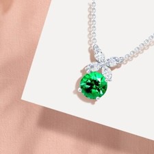 Ciondolo 2 ct taglio tondo