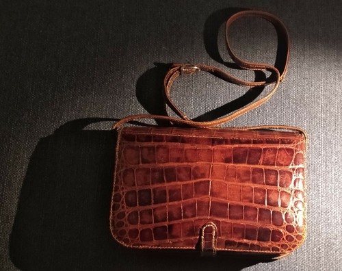 Borsa pelle coccodrillo - in,