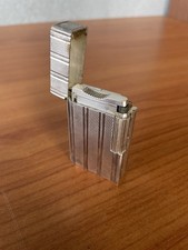 Accendino S.T. Dupont Paris Ligne 2 Godron Argento Anni ‘80 made In France