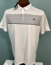 ADIDAS GOLF performance Core s/s POLO TRASPIRANTE taglia L BIANCO/CARBONE