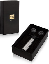 Pompa Vino - Acciaio Inox in Scatola Regalo - Pompa Sottovuoto Con Tappo per Vin
