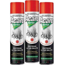 3 X Spray Antiacaro Disinfettante per Materassi Tessuti Divano Cuscini ACAROMAYE