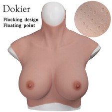 Flocking Design Coppa B-K Silicone Forme Seno Pettorina Tette Finte con Vene
