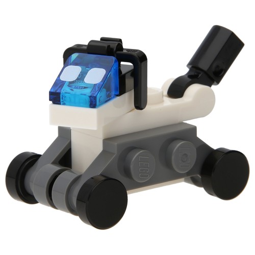 Lego minifigure robot - robot, dog