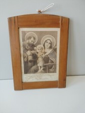 Antico Quadro Stampa -SACRA FAMIGLIA -Raro 1935 34x45