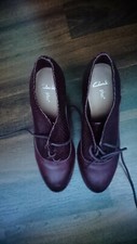 Clarks plus francesine con tacco e lacci Da donna Tg. 38,5 vera pelle
