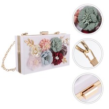  1Pc Borsa da sera a fiori Borsa a tracolla da donna Borsa da sera floreale