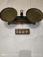 Bilancia d'epoca completa di pesi