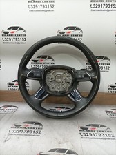 ✴️ VOLANTE IN PELLE NERA MULTIFUNZIONE CON PALETTE AUDI A8 2013 4H0419091T I3