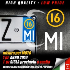 2 Adesivi per TARGA MOTO sigla