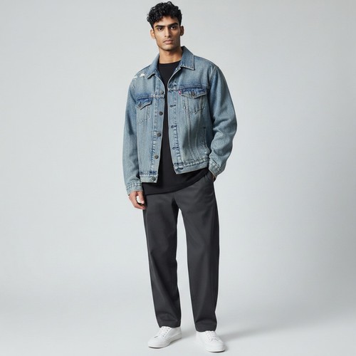 Giacca camionista uomo denim