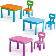 Tavolo E Sedia Fuxia - Azzurro