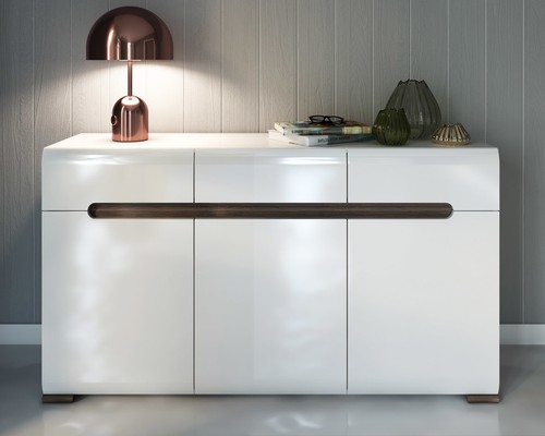 Credenza bianca lucida azteca