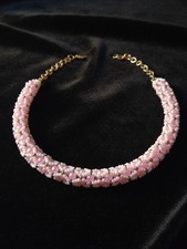 Collana perle girocollo rosa - girocollo,