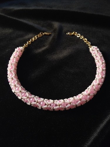 Collana perle girocollo rosa - collana,