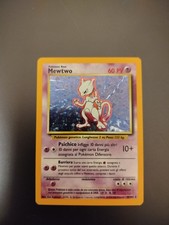 Pokemon Mewtwo 10/102 Set Base Rara Holo Unlimited Wizards ITA Carte Vintage