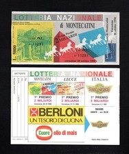 BIGLIETTO CON CARTOLINA LOTTERIA DI MONTECATINI 1990
