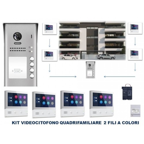 Kit videocitofono fili - videocitofono,