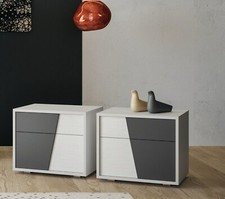 COPPIA COMODINI CON MANIGLIA