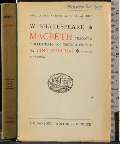 Macbeth shakespeare sansoni - shakespeare., sansoni.