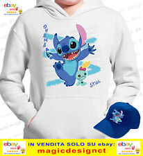 STITCH FELPA CAPPUCCIO TASCONE CAPPELLINO OMAGGIO TUTTE LE TAGLIE Lilo & Stitch