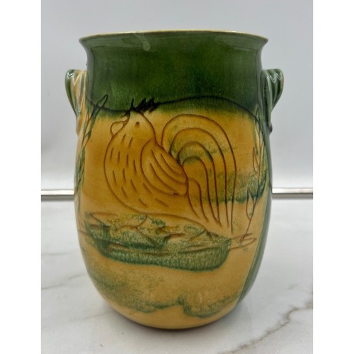 Vaso gallo ceramica italiana