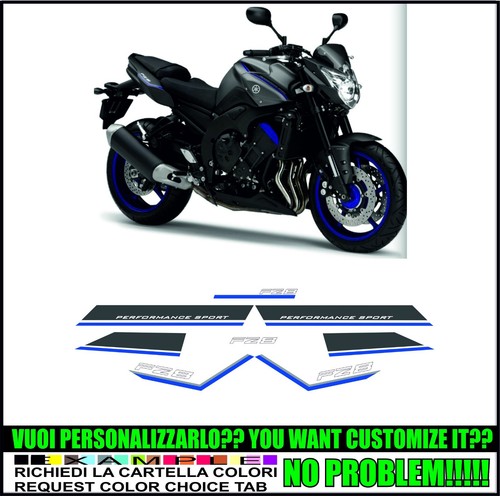 Adesivi fz8 blu - adesivi,