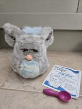 Vintage Funky Furby Sleepy Blue 2005 Tiger Electronics raro manuale funzionante