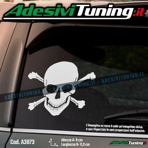 Adesivo teschio con - adesivo,