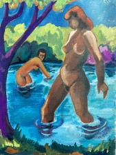 Gouache Espressiva Donna Nuda