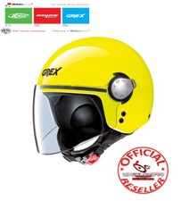 CASCO MOTO SCOOTER DEMI JET CON VISIERA GREX G3.1 E KINETIC GIALLO LED 009