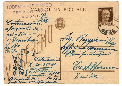 Intero postale regno - intero, 1943