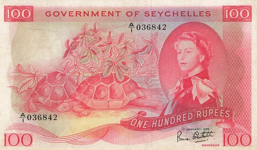 Seychelles 100 rupie 1972