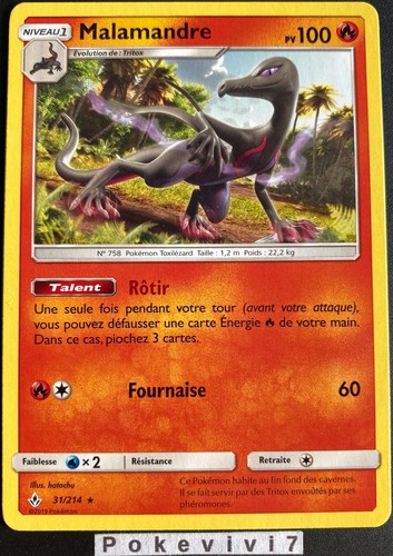 Carte pokemon malamandre - carte,