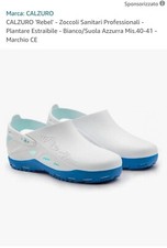 zoccoli sanitari, marca calzuro,bianchi e azzurri, mis 39/40
