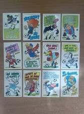 Lotto 12 Figurine Calciatori Panini 1989/90 Mascotte Fuori Raccolta con Velina 