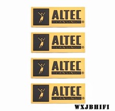 Distintivo logo ALTEC Lansing altoparlante alluminio oro 63,5 mm (2,5") X 24 mm (0,94") #1