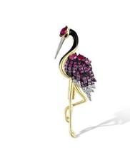 Spilla uccellino fenicottero