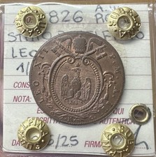 MONETA STATO PONTIFICIO LEONE XII 1/2 BAIOCCO 1826 ROMA A. III sigillata SPL+