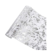 2X(Tovaglia in argento con paillettes e pellicola glitter, metallo-argento, 2478