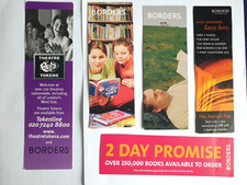 5x BOOKMARKS Borders Librerie