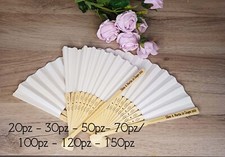 ventagli matrimonio personalizzati legno e carta incisione nome sposi ricordo